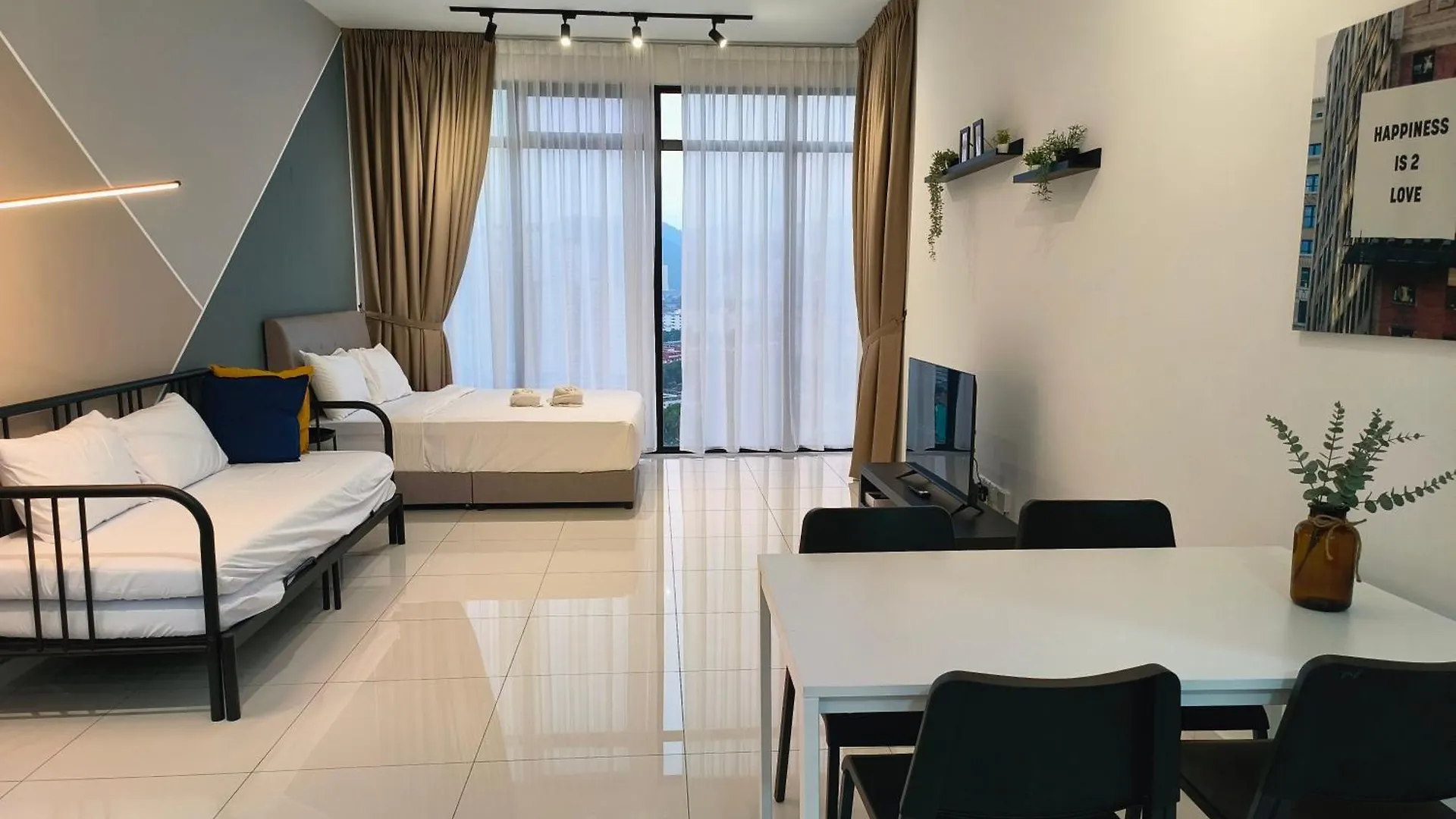 Apartamento New Georgetown Stylist 2Br Homestay For 10Pax 无敌美景两房民宿 Beacon Executive Suite